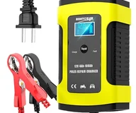 バッテリー充電器 12V 6A バッテリーチャージャー 4-100Ah鉛蓄バッテリー用 LEDランプ逆接続/ショート/過電圧/過電流保護 メンテナンス充電器 自転車 バイク用 日本語取り扱い説明書