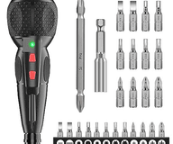 Smraza 電動ドライバー ボール型グリップ ビット 正逆転切り替え 小型 電動 ドライバーセット USB充電式