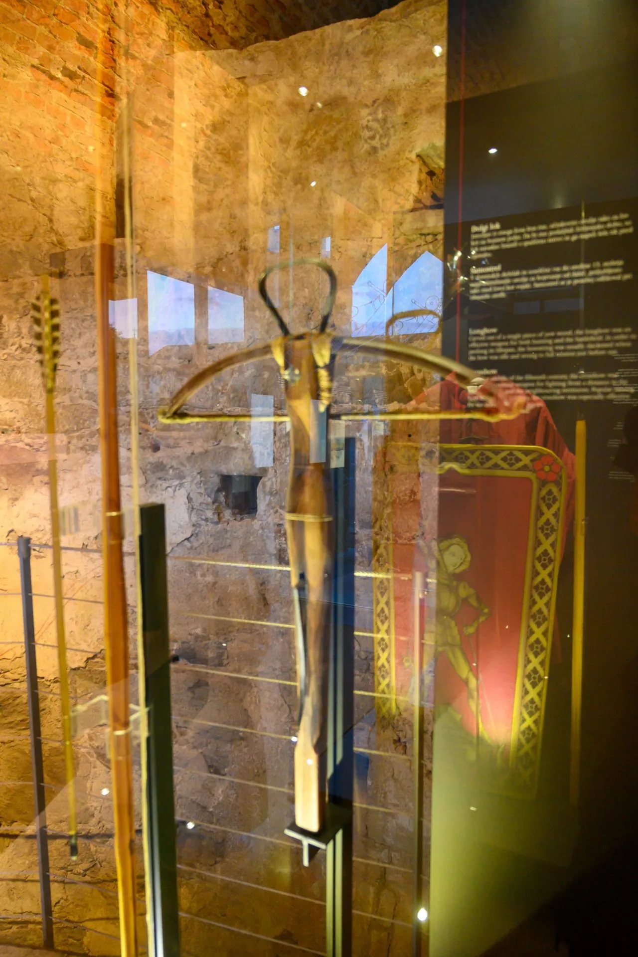 中世のクロスボウの展示