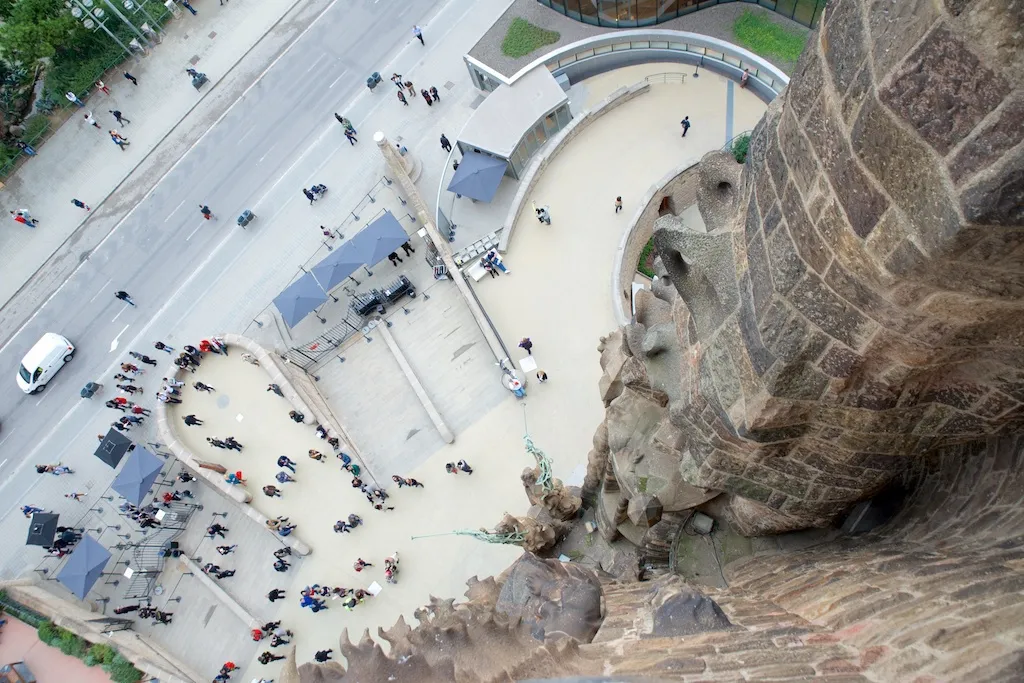 サグラダ・ファミリアの上から