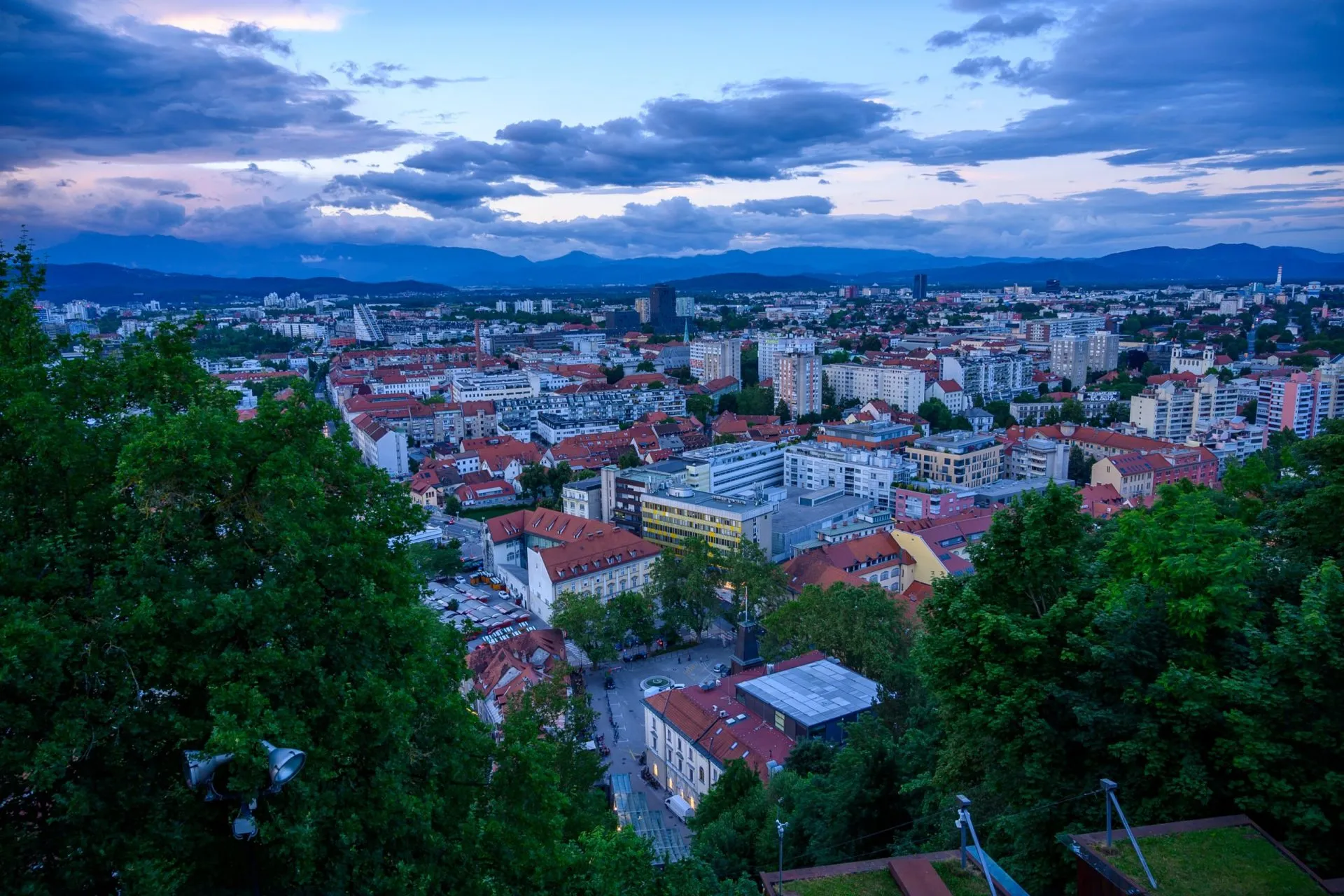 リュブリャナ城からの眺め