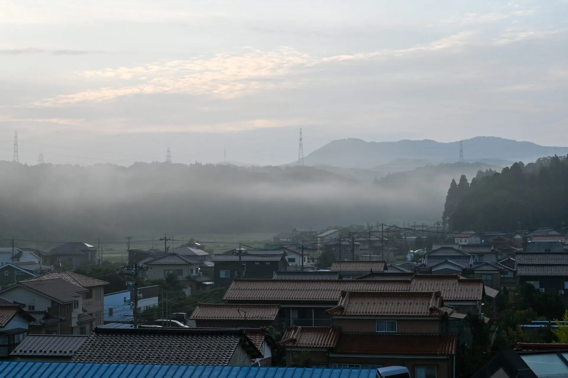 金沢の宿からの朝の眺め