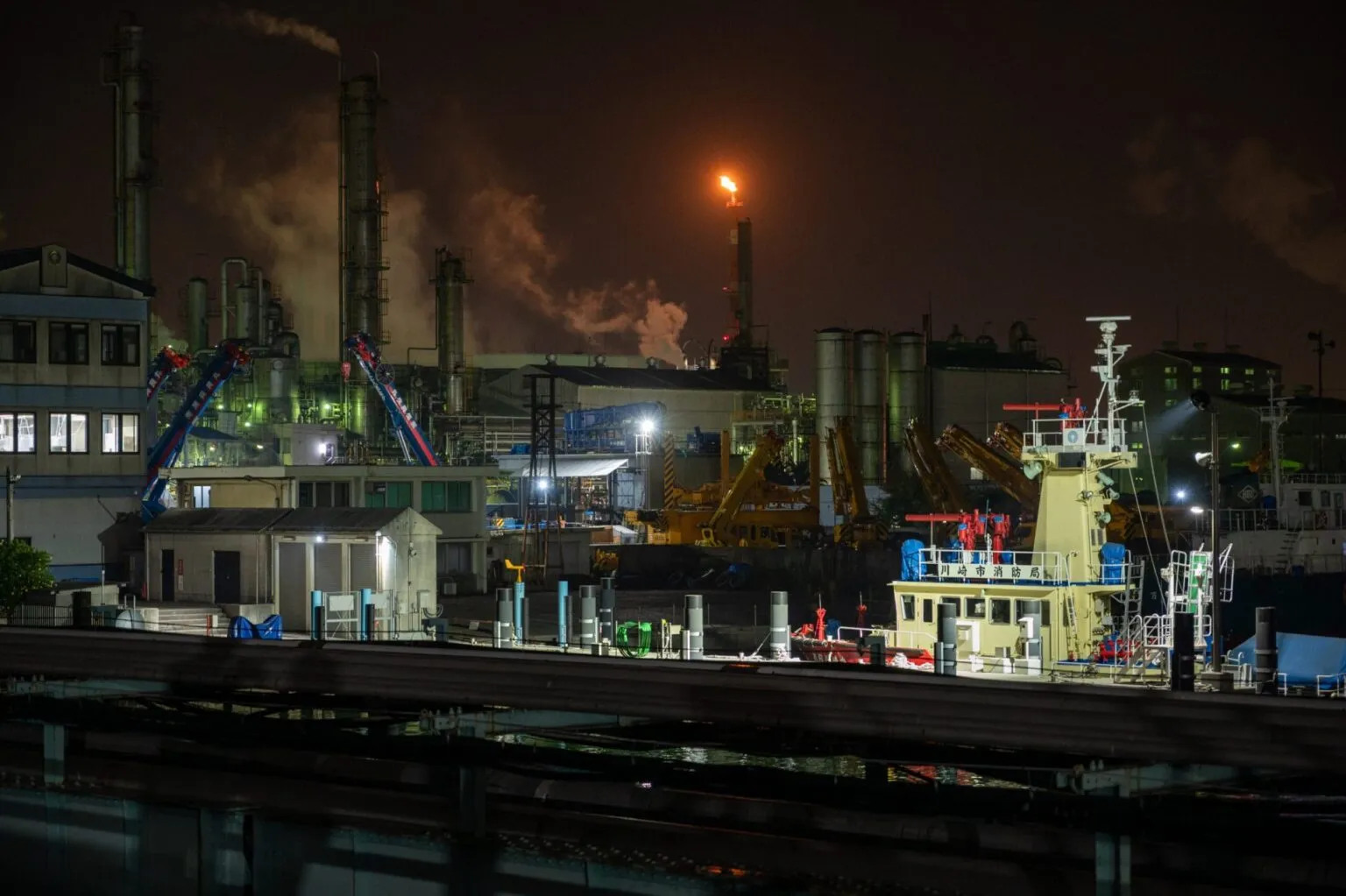 工場設備のクローズアップ