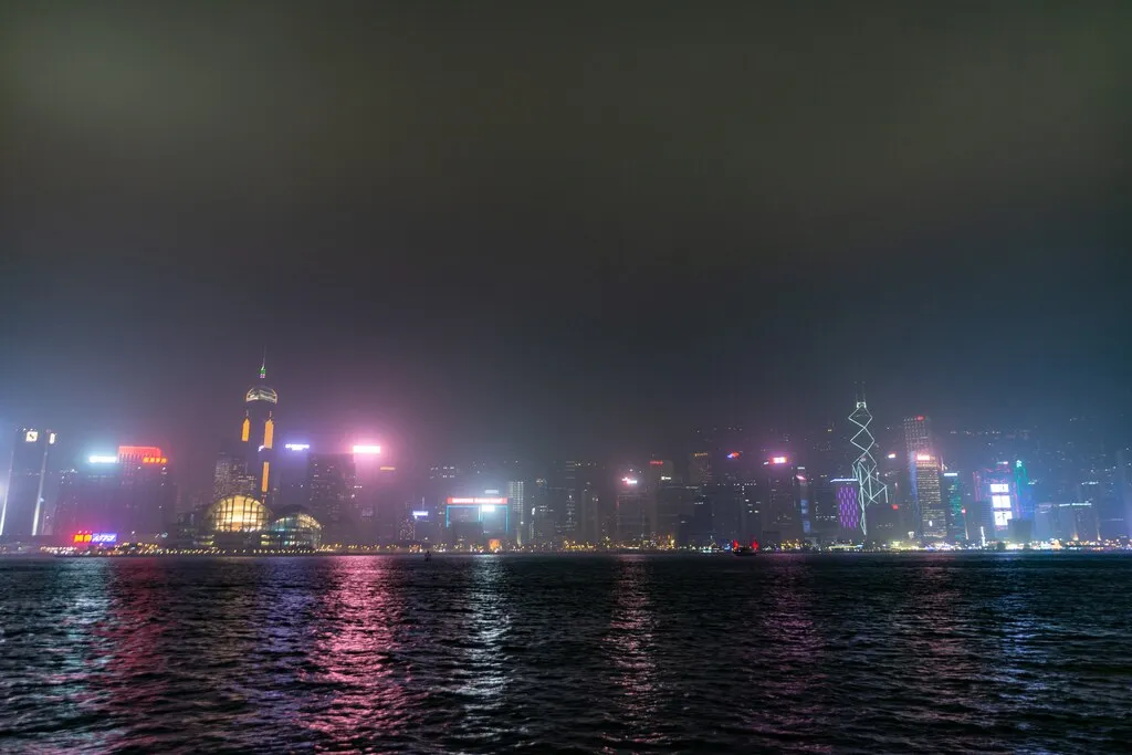 ガスって霞む香港の景色