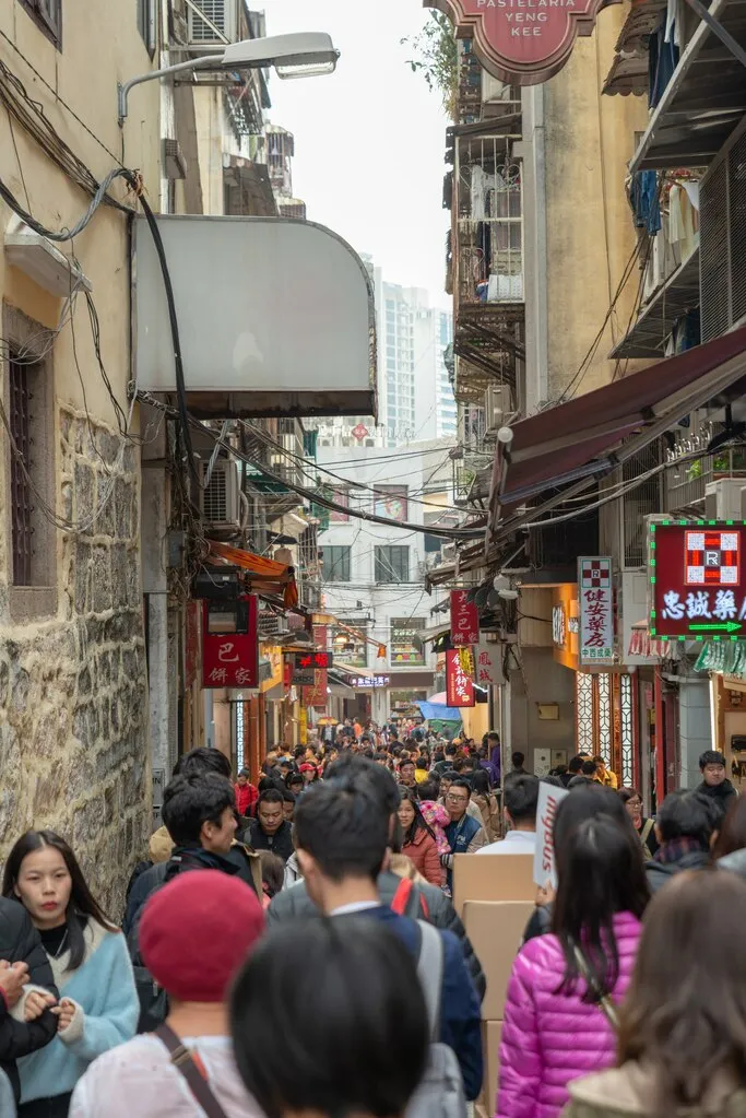 マカオ市街観光の風景