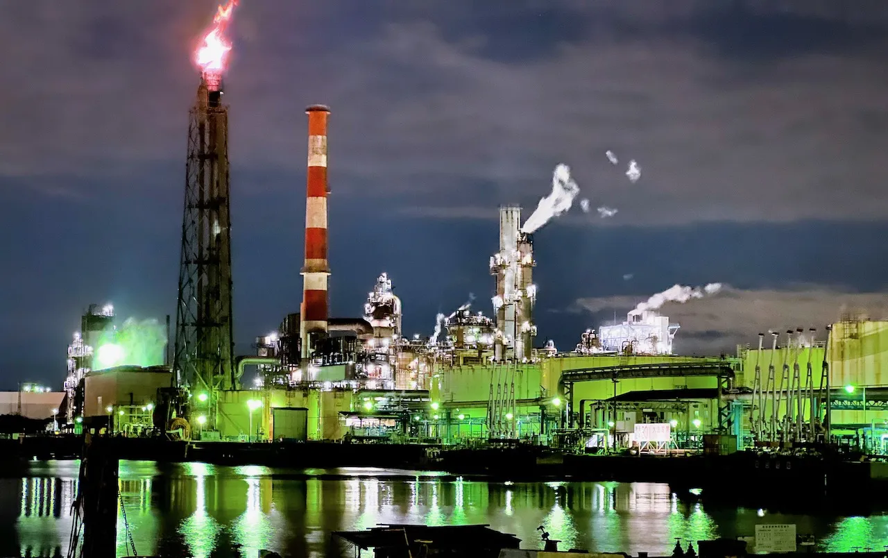 工場夜景のラストショット