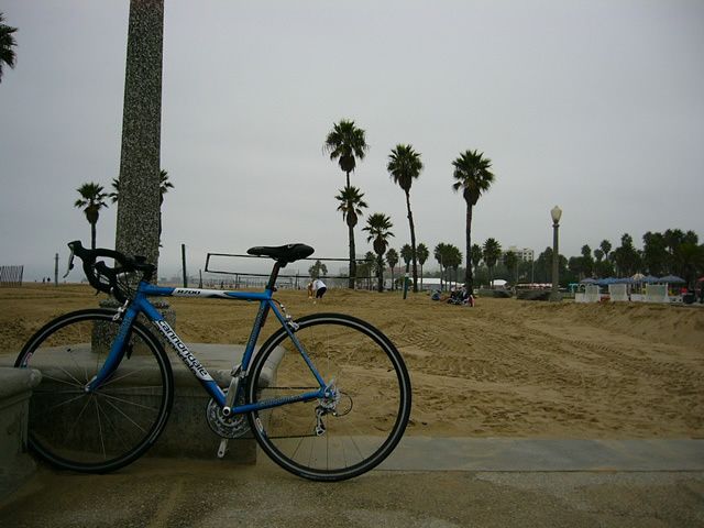First road bike ride to Santa Monica beach