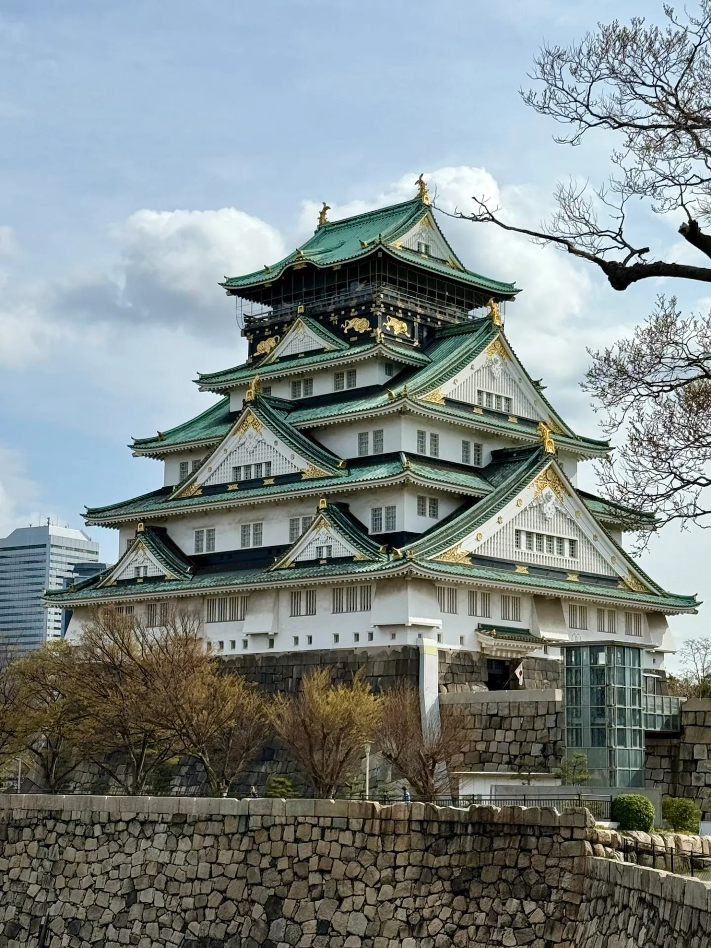 ランニング中に見た大阪城